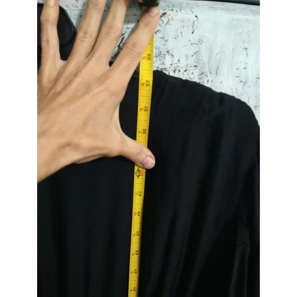 J. Jill Maxi V-neck Ruffled Sleeve Dress Black Nwt 3x Boho Feminine - Picture 11 of 13